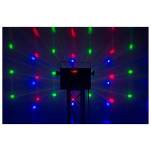 JB SYSTEMS PARTY DERBY - LED Derby 4x 3W led(RGBW) + 16x strobe + IR re