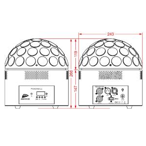 JB SYSTEMS POWERBALL COLOR - Puissante version à LEDs de 200 W