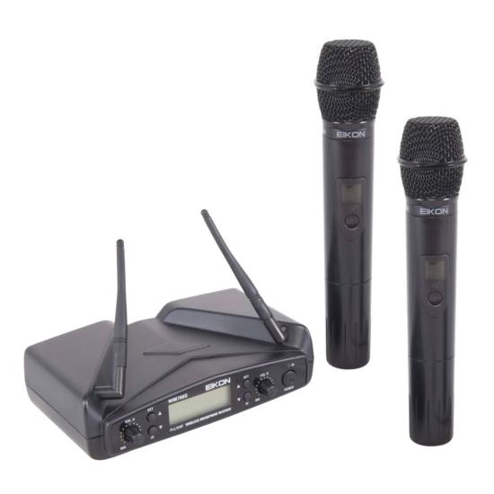 PROEL WM700DM - SYSTÈME DE MICROPHONE SANS FIL UHF PLL À MAIN À DEUX CANAUX