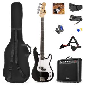 MAX GIGKIT PACK BASSE BK - Pack guitare basse noir + ampli+ accesoire