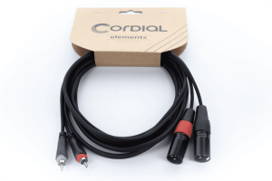 Câble CORDIAL - ECL EU1.5MC - RCA/XLR 2 RCA/2XLR mâles 1.5 m