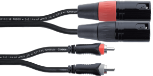 Câble CORDIAL - ECL EU1.5MC - RCA/XLR 2 RCA/2XLR mâles 1.5 m